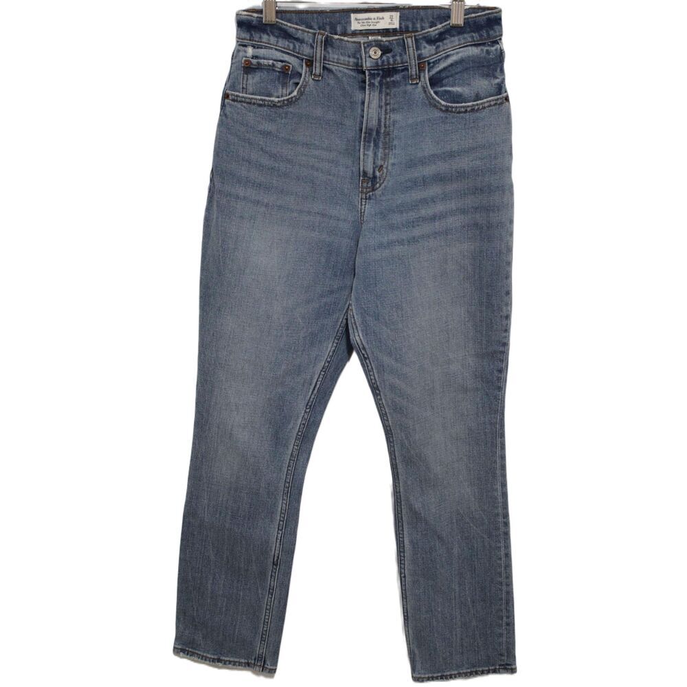 Abercrombie & Fitch Curve Love '90s Slim Straight Ultra High Rise Jeans Sz 27 4S
